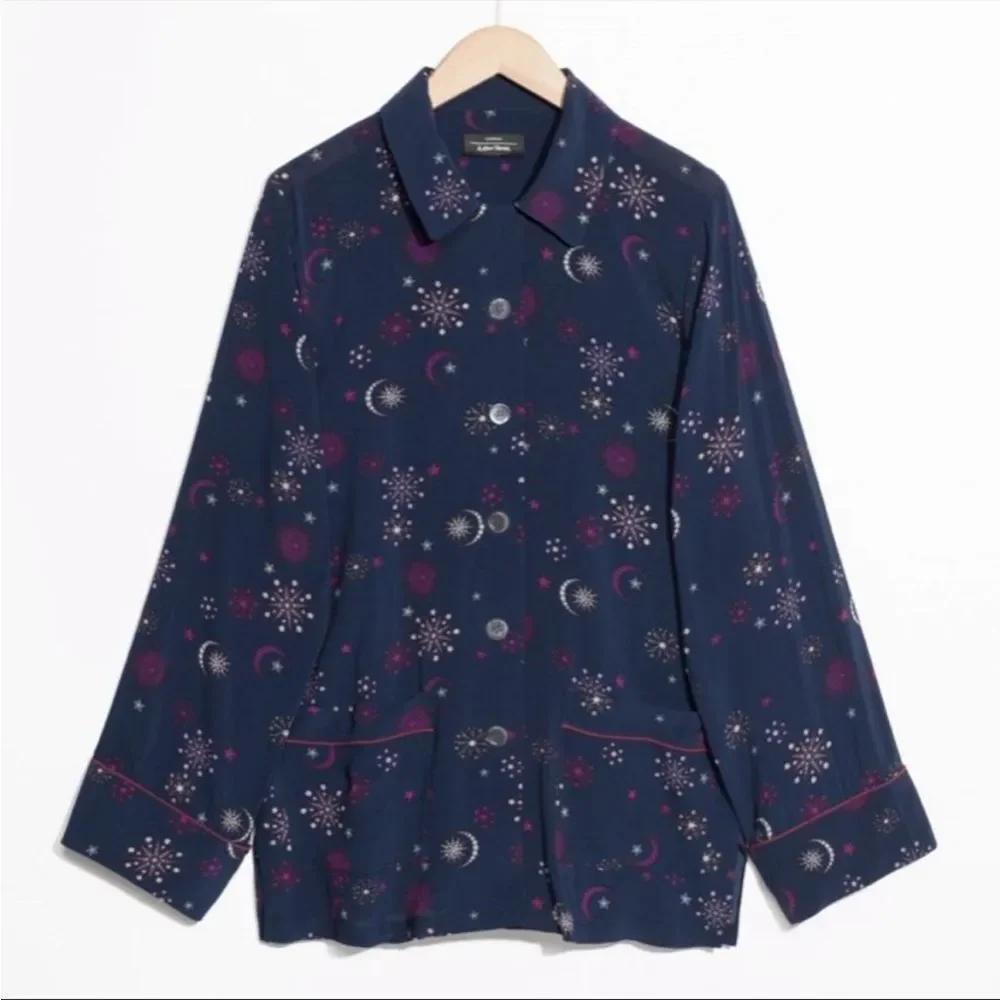& OTHER STORIES Lounge Jacquard Shirt 2 NWOT